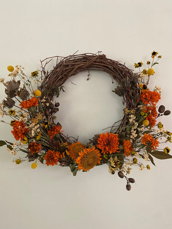 Dried Flower Wreath – Pre-Order (Jewells in Bloom)