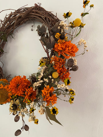 Dried Flower Wreath – Pre-Order (Jewells in Bloom)