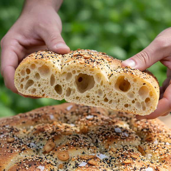 Everything Sourdough Focaccia